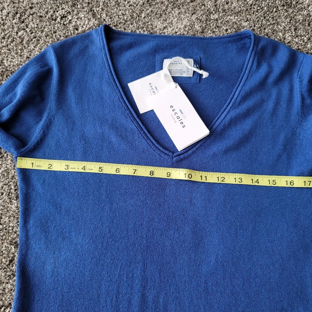Escales Paris Blue Sweater Dress XL New with Tag - Picture 8 of 14
